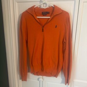 Ralph Lauren Men's Zip-Up Sweater in Orange